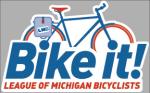 Product Description: Show your love for LMB and to bicyclingwith our new Bike it! commuting decal. Measures four inches wide and 2.5 inches tall. The sticker has a white outline (gray background in the photo represents the surface of what the sticker is applied to).Volume discount:get 5 for $12 or 10 for $18!</br> Bike it! Die Cut Decal