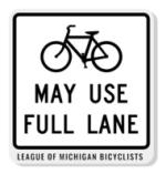 Bikes May Use Full Lane Acrylic Pin