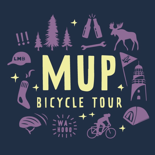 Product Description: This MUP t-shirt celebrates the UP! Even when you're not ridingour Upper Peninsula tour, you can show your love with on of these great cotton tees.</br> MUP 2023 Dark Blue Cotton T-shirt